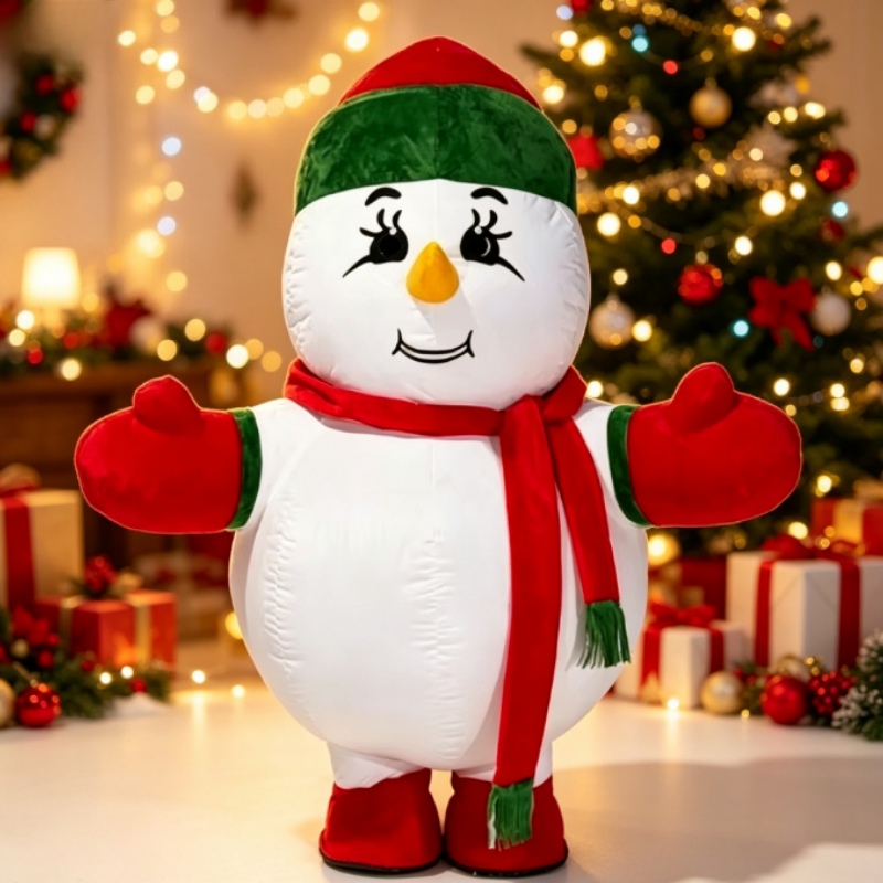 Suits - Inflatable Snowman Mascot Costume Adult Outfit