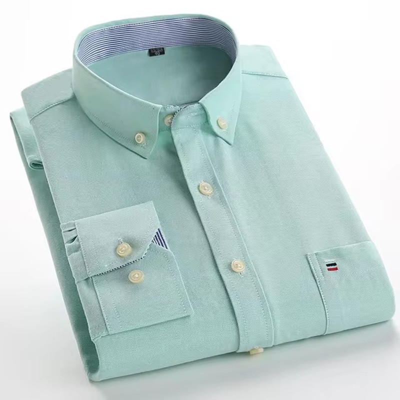 5XL-6XL-7XL Men's Long Sleeve  - огляд і ціна Oxford Cotton Casual Shirt Business