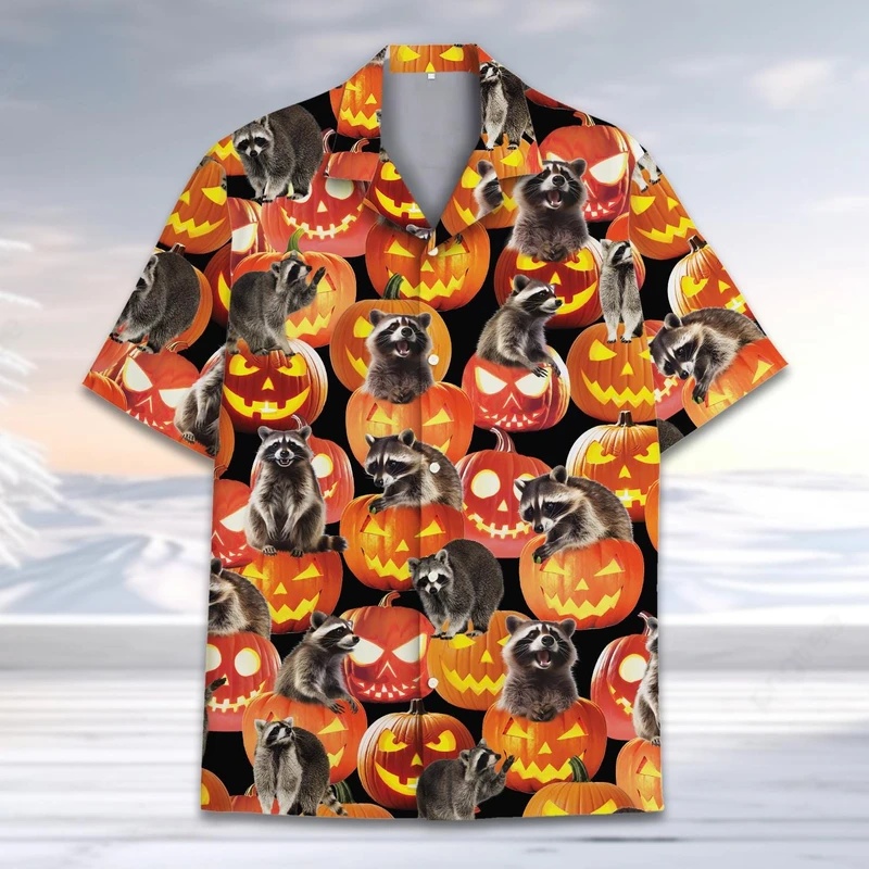 Men's Summer Hawaiian Raccoon  - огляд і ціна Vintage Hawaiian Floral Shirt