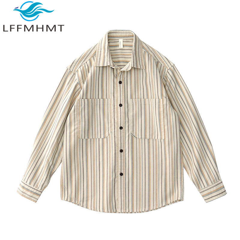 Men Japanese Vintage Artistic  - огляд і ціна Corduroy Button Up Shirt Men