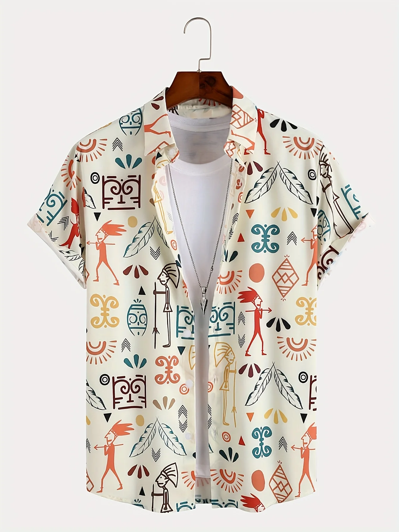 Breathable Thin Fabric Multi S - огляд і ціна Vintage Hawaiian Floral Shirt
