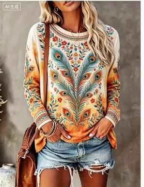 Women Long Sleeve T‑Shirt Vint - огляд і ціна T-Shirts