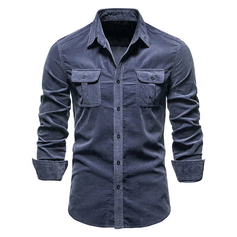 Men's New Corduroy Shirt Cotto - огляд і ціна Corduroy Button Up Shirt Men