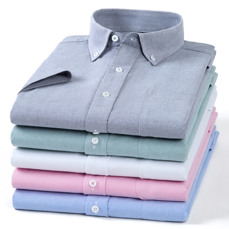 Summer High Quality 100% Cotto - огляд і ціна Oxford Cotton Casual Shirt Business