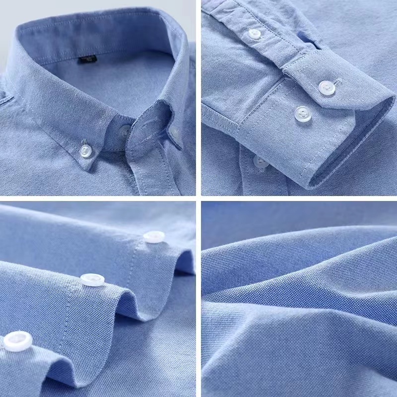 S-6XL Oxford Shirts for Men Lo - огляд і ціна Oxford Cotton Casual Shirt Business