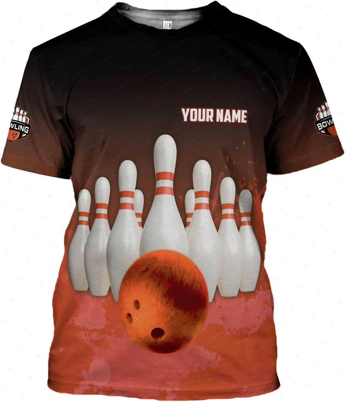 Custom Name Gradient Bowling F - огляд і ціна Short Sleeve Bowling Shirt Retro